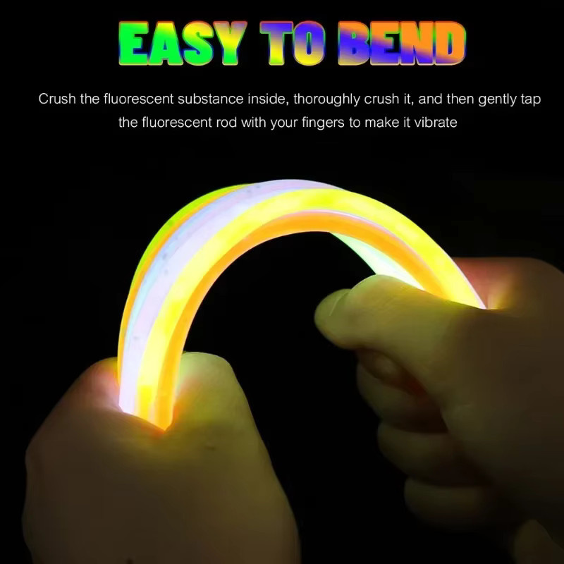 Bunte Fluoreszenzstäbe als Partyzubehör in verschiedenen Farben und Größen für leuchtende Armbänder - Bild 4