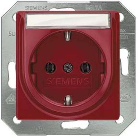 Siemens Schutzkontakt-Steckdose Delta Rot 5UB1536 - Bild 1