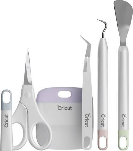 Cricut Basic Tool Set Werkzeugset aus Kunststoff und Metall in Weiß, Grau und Silber - Bild 1