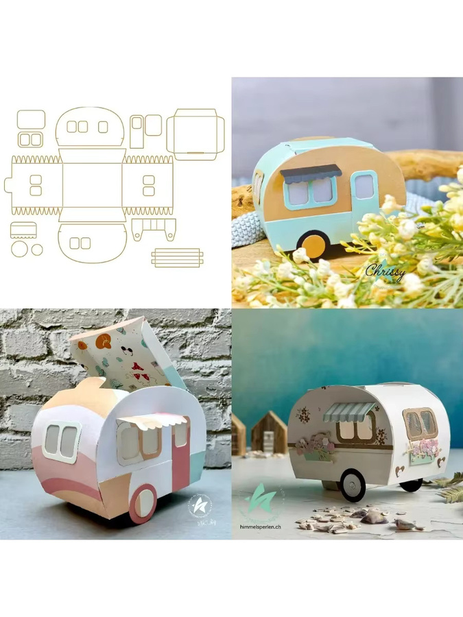 Kleiner Camper Metall-Stanzformen für Scrapbook-Dekoration und DIY-Grußkarten - Bild 3
