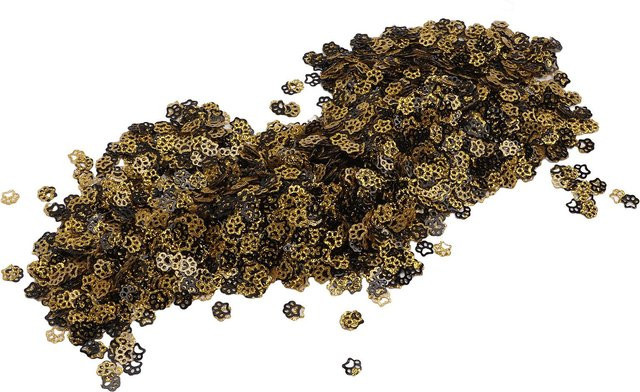 GoolRC Pfotenabdruck Konfetti in Schwarz und Gold, 100g wiederverwendbares Glitzer-Konfetti mit Doppelseitiger Folienprägung - Bild 1