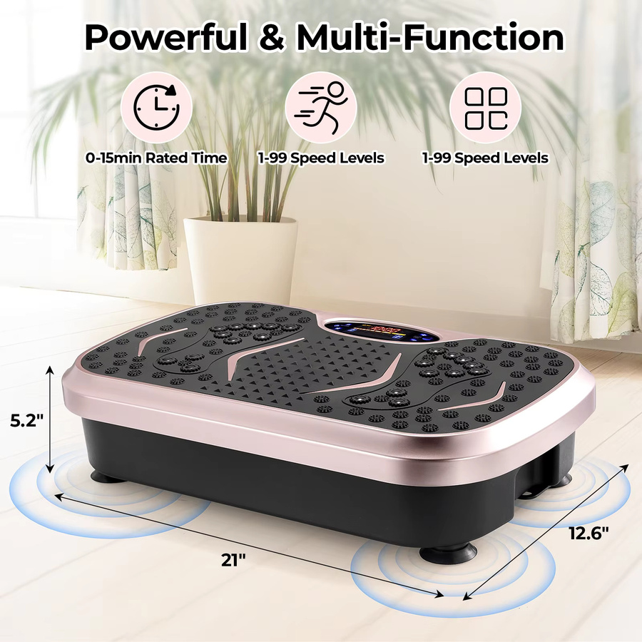 Homfa Vibrationsplatte in Blau für Ganzkörpertraining und Lymphdrainage - Bild 2