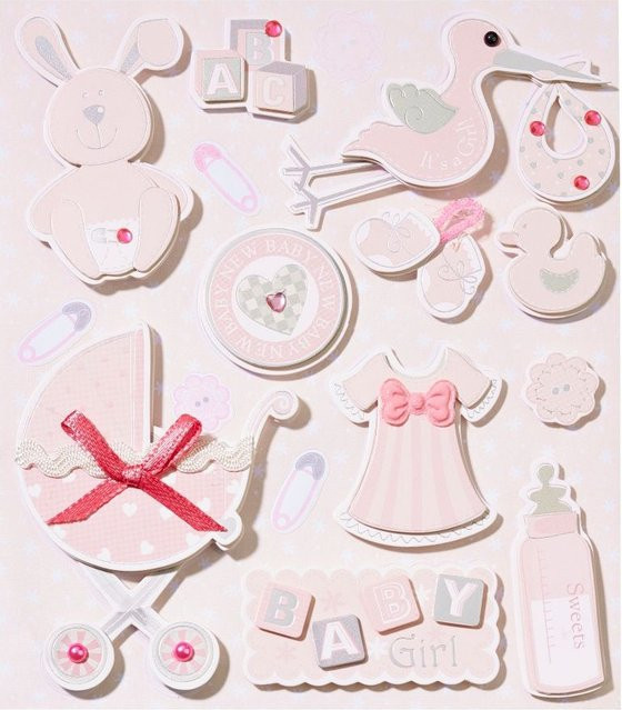 3D Sticker Baby Girl II - Bild 1