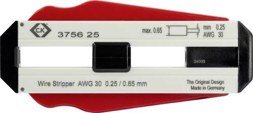 C.K T3756 25 Drahtabisolierer aus gehärtetem Stahl in Rot für PVC- und PTFE-Drähte bis max. 0,25 mm - Bild 1