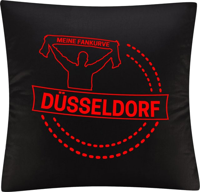 Kissenbezug multifanshop Meine Fankurve Düsseldorf in Rot - Bild 1