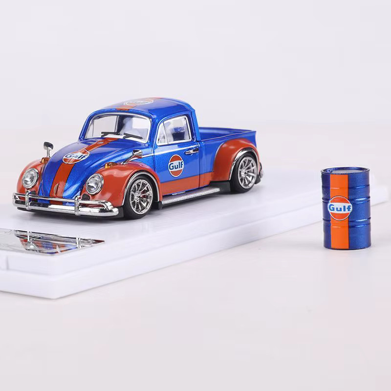 Liberty64 Gulf Oil Käfer-Cabrio-Tonabnehmer, Druckgussauto-Modell, Maßstab 1:64 - Bild 1