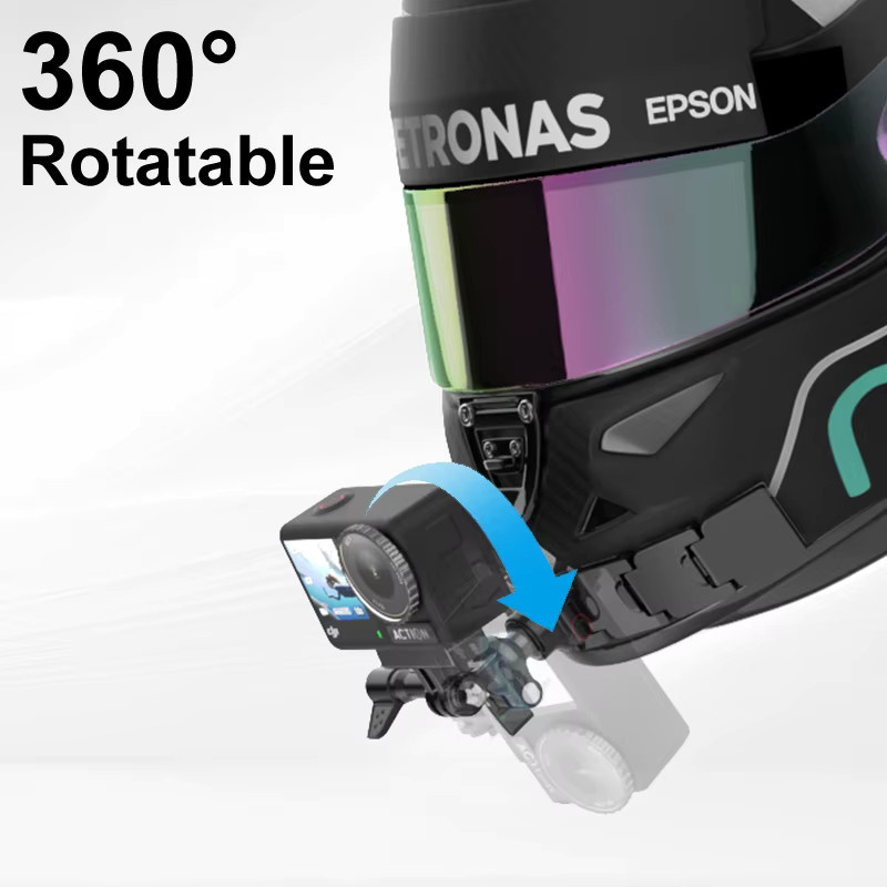 Faltbare Kinnhalterung für Motorrad-Integralhelme als GoPro Hero 12 11 10 9 DJI Yi Kamerazubehör in Schwarz - Bild 3
