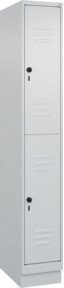 C+P Doppelstock-Spind Classic PLUS mit Sockel, 1 Abteil, Farbe RAL 7035 Lichtgrau, H x B x T: 195 x 30 x 50 cm - Bild 1