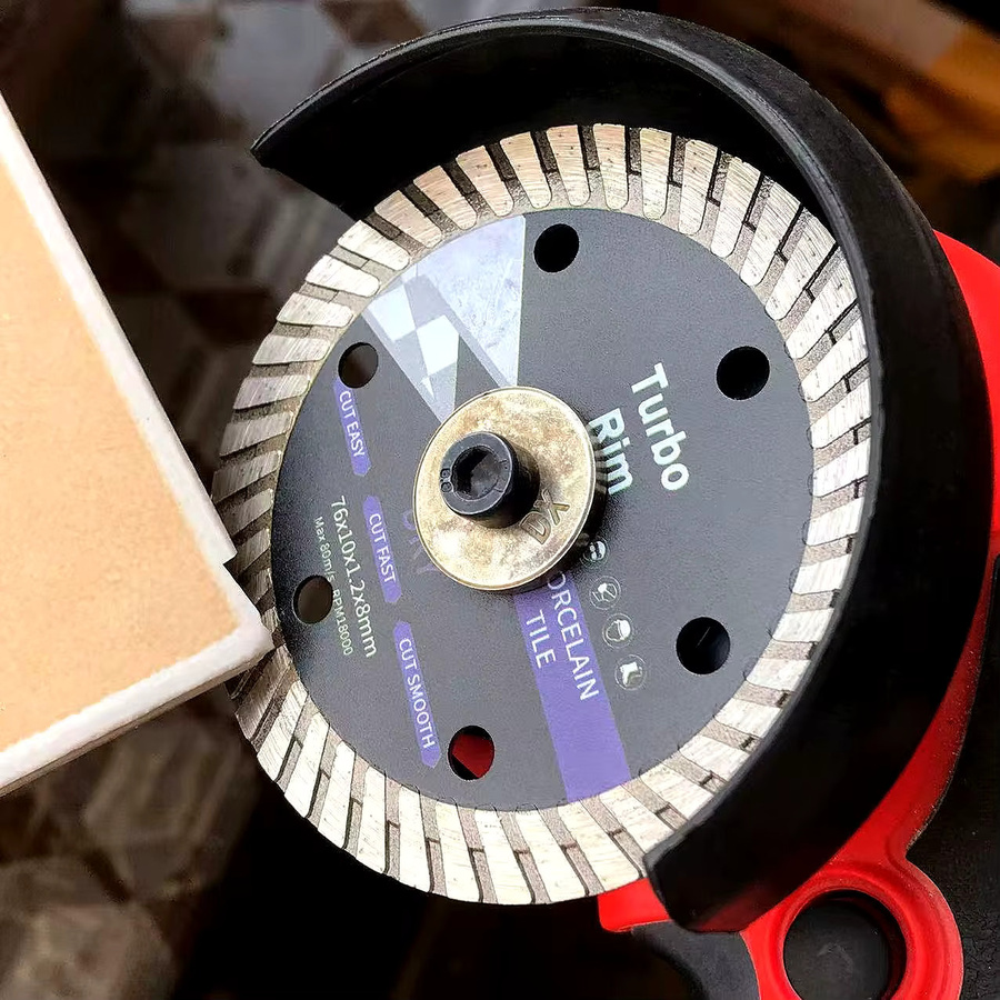 RSMXYO Diamant-Trennscheibe für Fliesen und Keramik, Turbo-Sägeblatt mit 76 mm Durchmesser und 10 mm Bohrung - Bild 6
