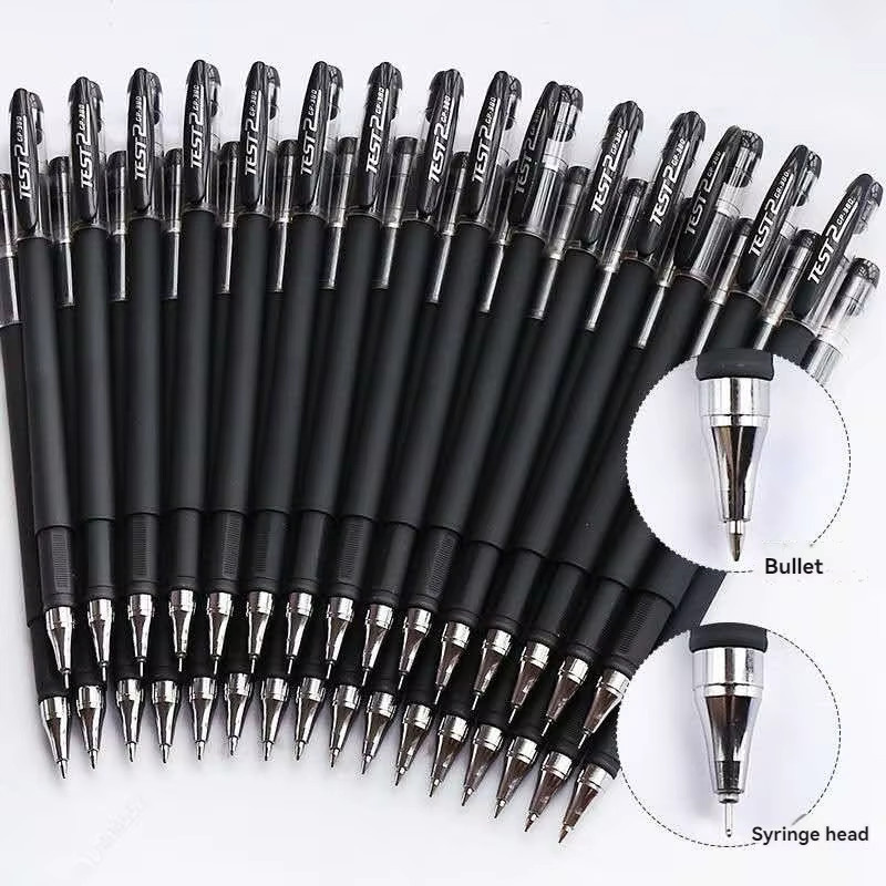 Gelschreiber-Set mit 0,5 mm Nadelspitze in Schwarz, Blau und Rot für Schule und Büro - Bild 5