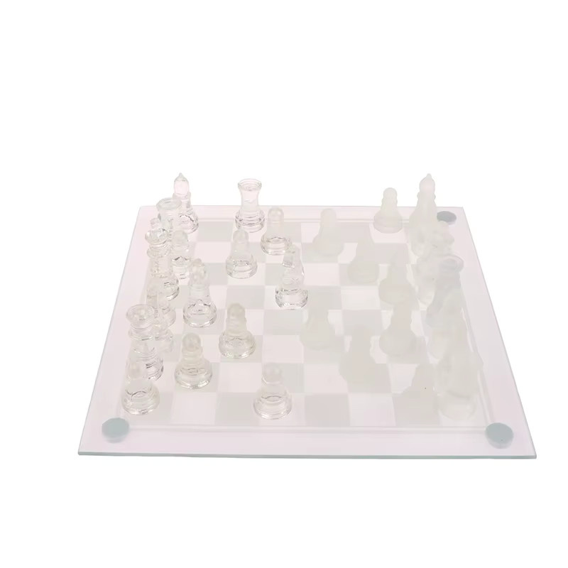 Neues Glashandwerk Schachspiel aus Kristallglas und Acryl, 1-teiliges Set - Bild 2