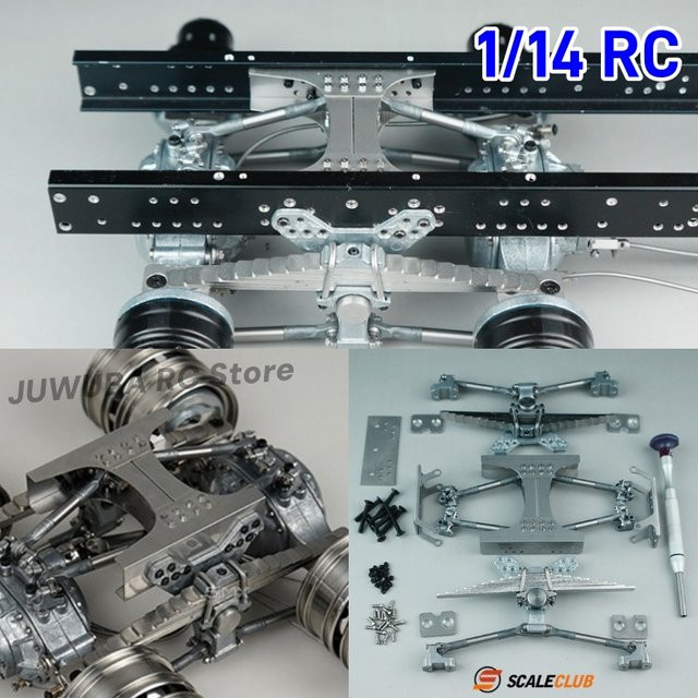 JUWUBA RC Truck Zweiachsiges Hinterradaufhängungssystem, 1:14, Zubehör, Metall - Bild 1