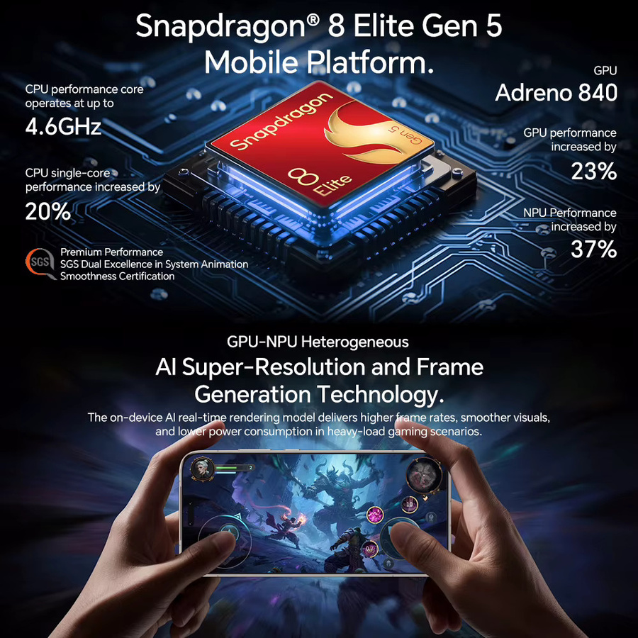 Honor Magic 8 Pro 5G Smartphone mit Snapdragon 8 Elite Gen 5, 200MP Kamera, 6,71 Zoll OLED Display, 6270mAh Akku, 100W Schnellladen, NFC und eSIM, Blau - Bild 3