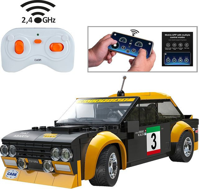 JAMARA CaDA Fiat Abarth 131 Rallye Klemmbaustein 1:20 schwarz - Bild 1