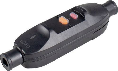 AS Schwabe Personenschutz-Zwischenstecker PRCD 230V Schwarz IP66 - Bild 1