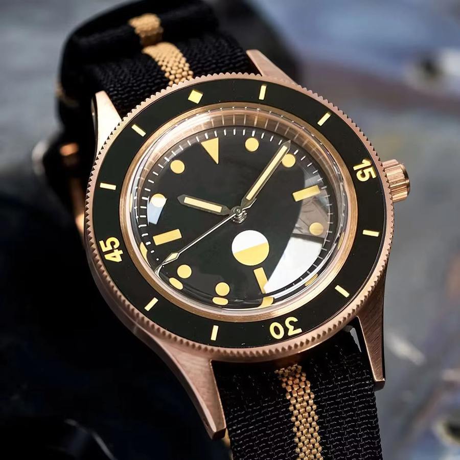 tandorio Taucheruhr, Automatik, Bronze, Grün, 40 mm, Herren - Bild 3