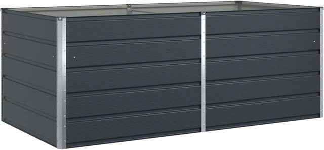 vidaXL Pflanzkübel aus verzinktem Stahl in Anthrazit, B: 195 cm, T: 100 cm, H: 45 cm - Bild 1