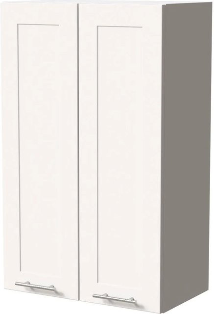 Feldmann-Wohnen Hängeschrank Oslo W4/60 Küchenschrank in Weiß Matt mit Soft-Close-Türen und Rahmenoptik, B/T/H: 60 x 32,5 x 96 cm - Bild 1