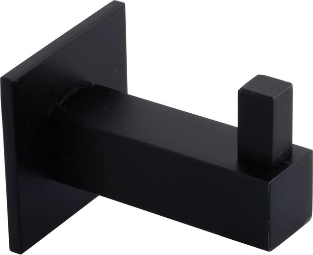 Technik Team Mantelhaken Tikal aus Edelstahl in Schwarz Matt, Breite: 4,0 cm, Tiefe: 5,5 cm, Höhe: 4,4 cm - Bild 1