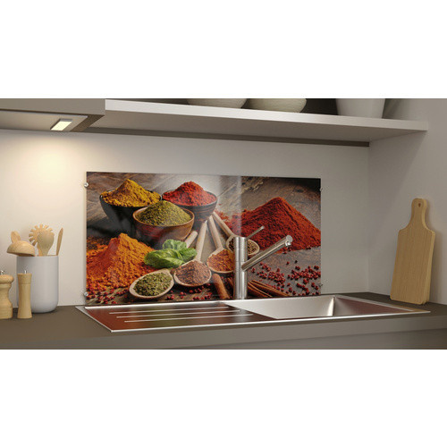 NOVADOORS Glasboard Oriental Spice in mehrfarbig mit abstraktem Design aus Glas - Bild 1