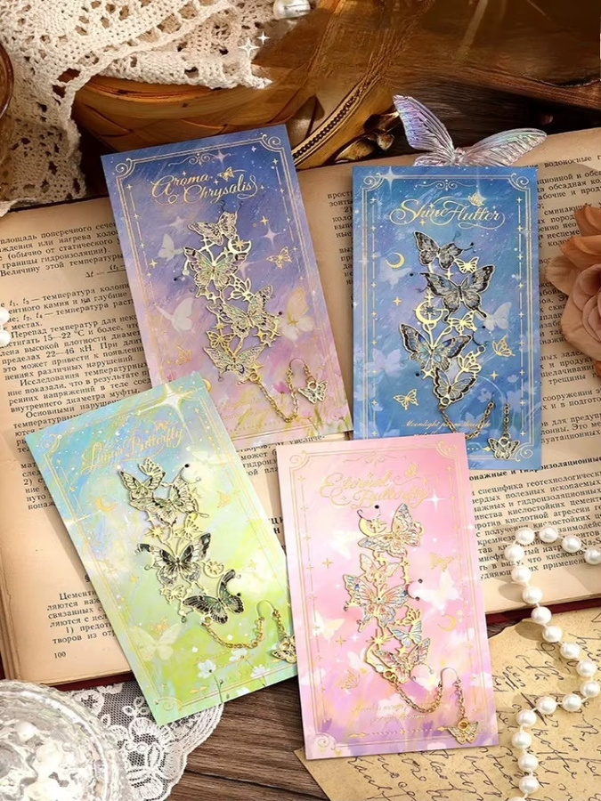 TWBEB Schmetterlings-Lesezeichen aus Metall mit hohlem Design in Multicolour - Bild 6