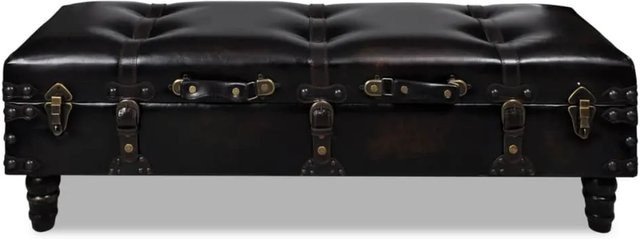 vidaXL Sitzbank mit Stauraum aus Kunstleder in Braun mit antikem Aussehen, B/T/H: 110 x 37 x 34 cm - Bild 1