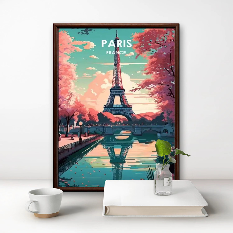 Kayou Diamant-Malerei-Set Stadtlandschaft Paris Korea Italien Mosaik-Stickerei Wanddeko Mehrfarbig - Bild 2