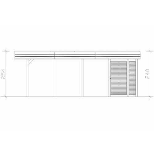 Skan Holz Doppelcarport Friesland Set 14 mit Abstellraum Grün B/T: 557 x 708 cm - Bild 3
