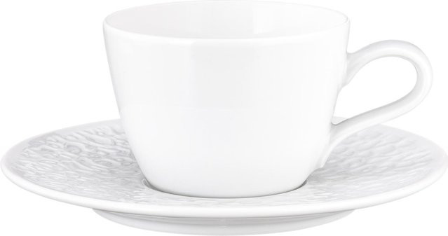 Seltmann Weiden Kaffeetasse mit Untertasse Nori Home aus Porzellan, Weiß, 240 ml - Bild 1
