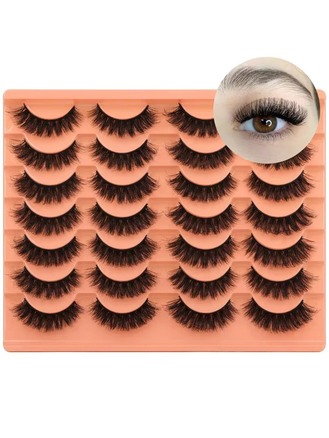 JIEFUXIN Künstliche Wimpern, Black, Natürlich, 14 Paar - Bild 7
