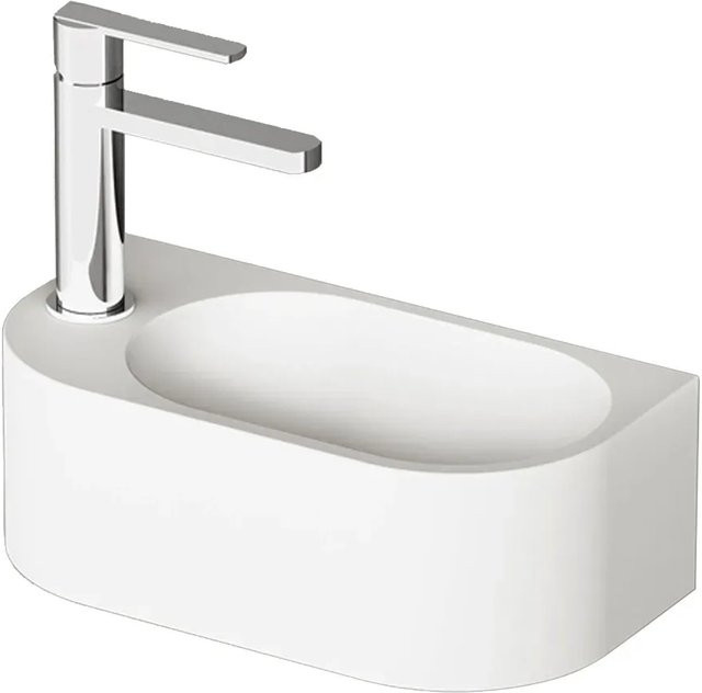 PAA Waschbecken aus Mineralwerkstoff in Weiß Matt, B/T/H: 40 x 21 x 14 cm - Bild 1