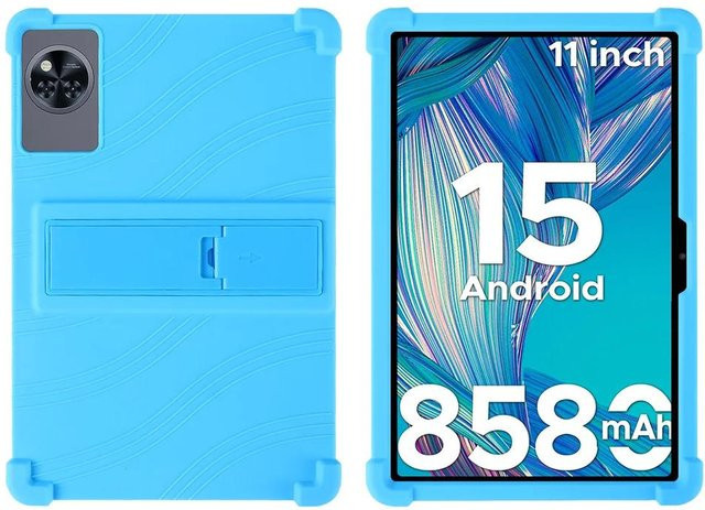 DOOGEE U11 Pro Schutzhülle mit Anti-Drop-Gurt und Halterung aus Silikon in Blau, kinderfreundlich - Bild 1