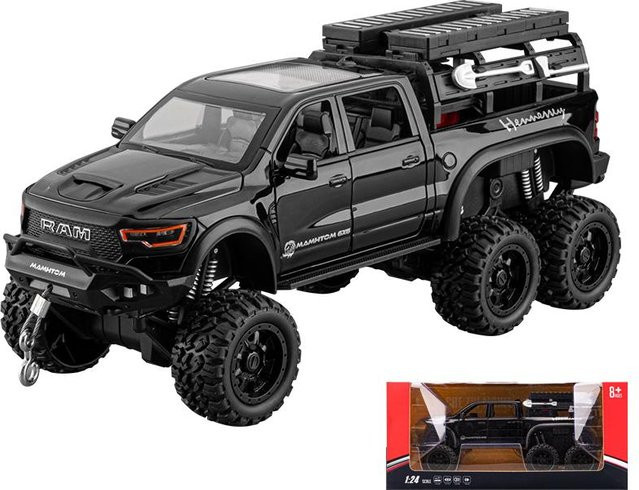 Discover Intime Dodge Mammoth RAM 1000 TRX 6x6 Pickup, Modellauto, 1:24, Metall, mit Licht, ab 14 Jahren - Bild 1