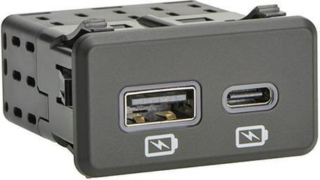 Molex USB-Adapter mit USB-A und USB-C in Schwarz (Nissan 795405067) - Bild 1