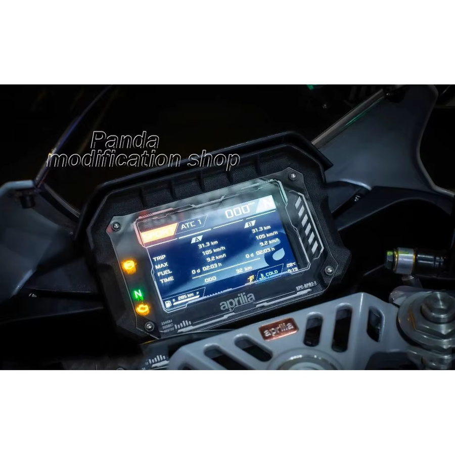 MPOVNCE TFT Display Schutzfolie für Aprilia RS 457 Dashboard Instrument Cluster, transparent, schwarz - Bild 4