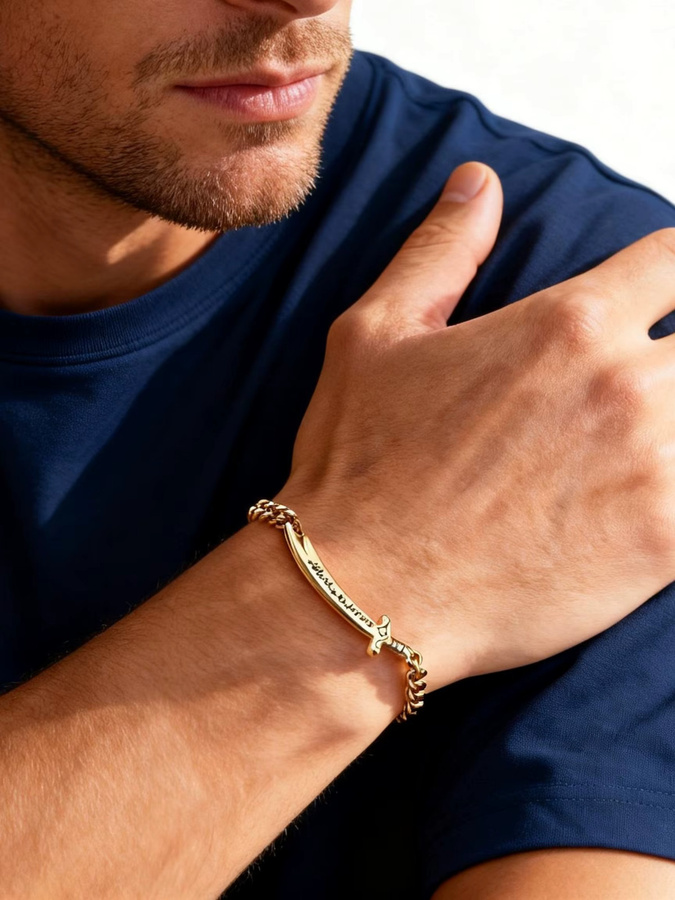 prjewel Armband Edelstahl, Gold, Herren - Bild 2