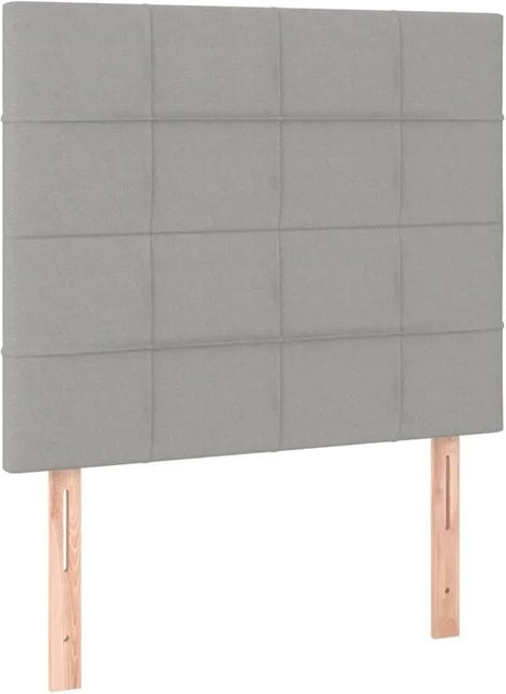 vidaXL LED Kopfteil Hellgrau mit USB-Ladeport und integrierter Beleuchtung, B/T/H: 90 x 5 x 118/128 cm - Bild 1