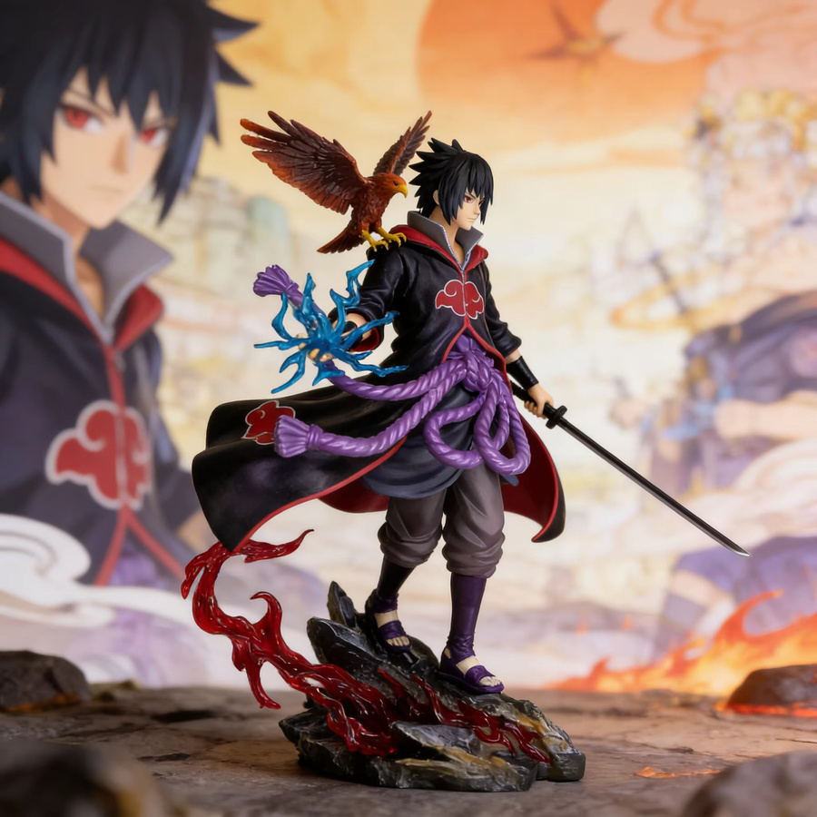 Bandai Naruto Sasuke Skulptur Modell, Desktop-Ornament, Lila, Bunt / Mehrfarbig - Bild 4