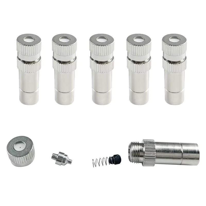 50 Stück ENTENCO Slip Lock Schnellkupplung 8mm aus Kupfer in Silber für Niederdruck-Nebeldüsen und Bewässerungs-Sprinkler (0,1-0,8mm) - Bild 2