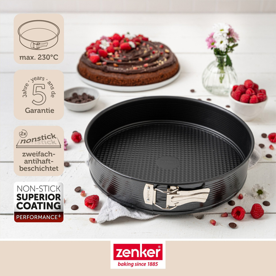 Zenker Springform mit Flachboden Perfect Black+ in Schwarz, Durchmesser: 30 cm, Antihaftbeschichtung - Bild 3