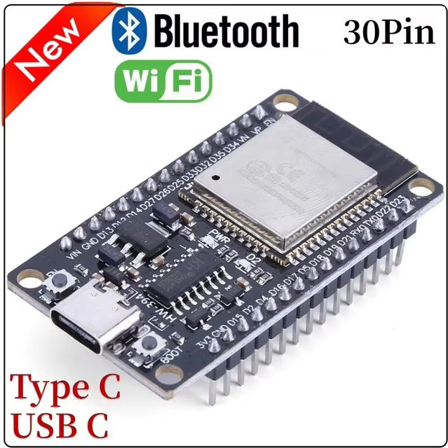 ATUOTIN ESP32 32D Entwicklungsboard mit WiFi und Bluetooth in Schwarz - Bild 1