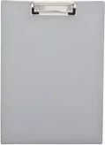 Klemmbrett aus Kunststoff und Metall in Transparent, Grau und Silber mit 2,2 mm Stärke - Bild 1