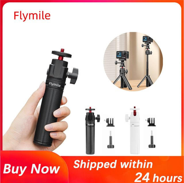 Flymile Selfie-Stick-Stativ in Schwarz für DJI Action 5 Pro, Osmo Pocket 3/4 und Insta360 Ace Pro 2 Kamera-Zubehör für Fotografie und Livestreaming - Bild 1