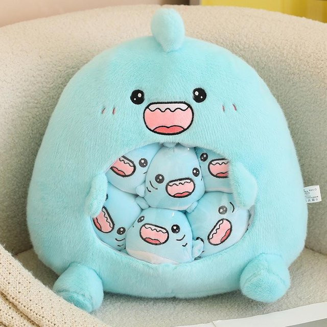 Bai Fen Bai Hai Capybara Snack Kissen, Plüschtier Puppe, Blau - Bild 1