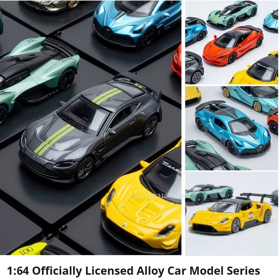 RMZ city Mini Divo V12 Sian GT2 720S Walküre, Auto Modell, 1:64, Metall, Grün - Bild 1