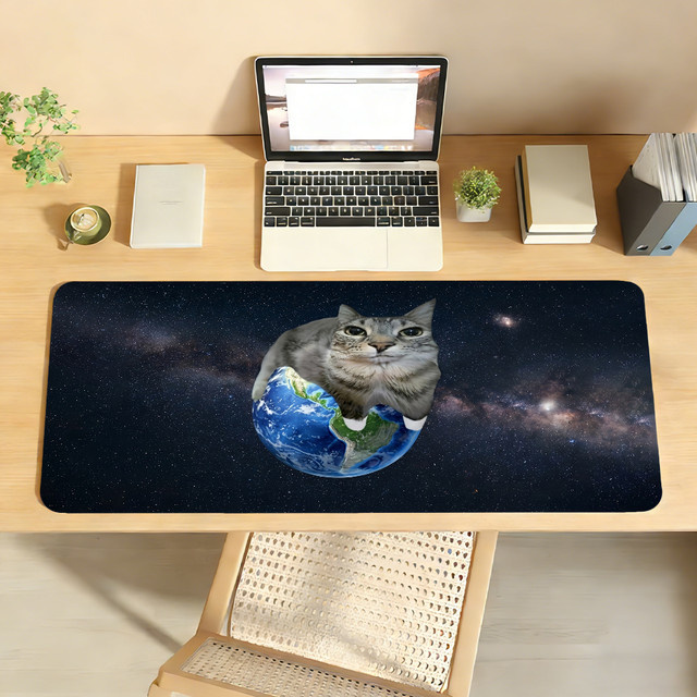 Zazu Fun Cat Meme Mauspad XXL, rutschfeste Schreibtischunterlage in Multicolour für PC und Laptop - Bild 1