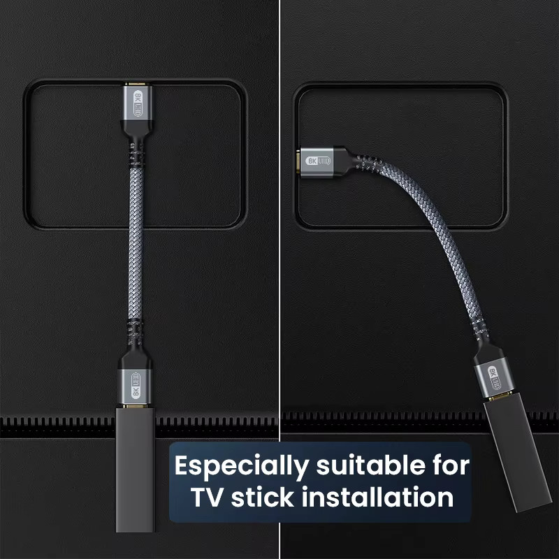 NIERBO HDMI 2.1 Verlängerungskabel mit Nylon-Geflecht, unterstützt 8K@60Hz, 4K@120Hz und 48 Gbit/s - Bild 4