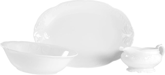 CreaTable Frederike Servierset 3-tlg, Weiß, Steinzeug und Porzellan - Bild 1
