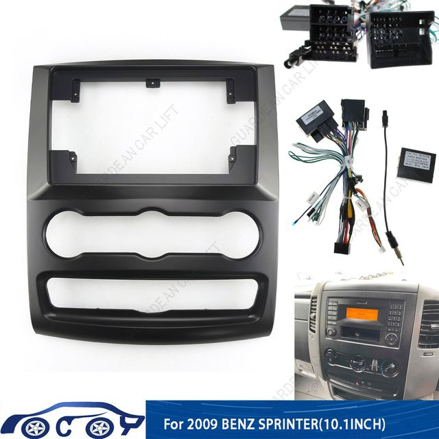 10,1 Zoll Autoradio Faszien für Mercedes Benz Sprinter 2009 Android Stereo Rahmen mit Canbus und Kabel, Schwarz - Bild 1