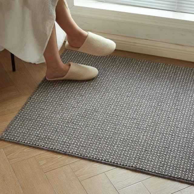 Waschbare Eingangstürmatte in Sisal-Optik, grau, B/B: 60 x 90 cm - Bild 1